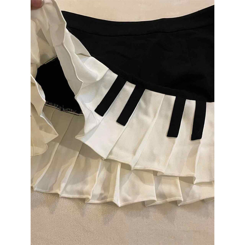 Black And White Piano Skirt