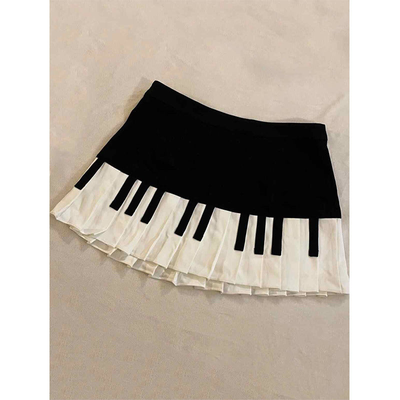 Black And White Piano Skirt