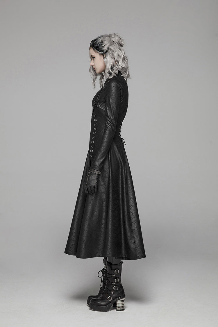 Punk Cracked Leather Jacket