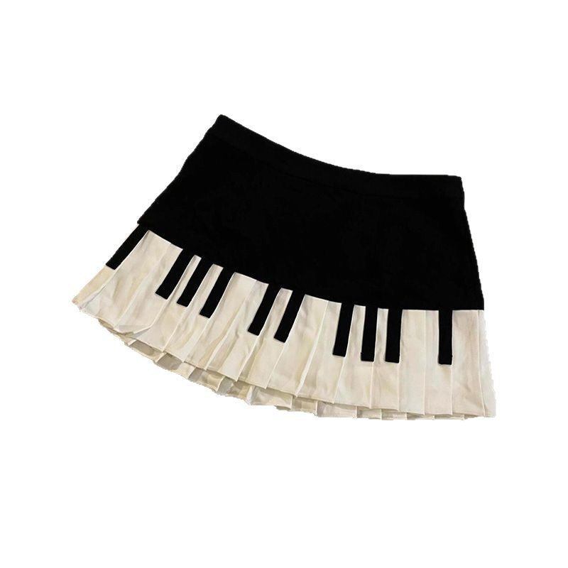 Black And White Piano Skirt