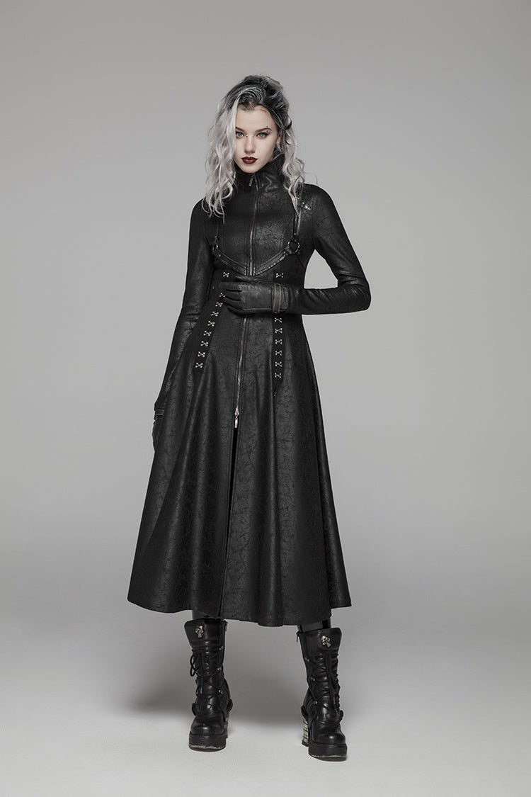 Punk Cracked Leather Jacket