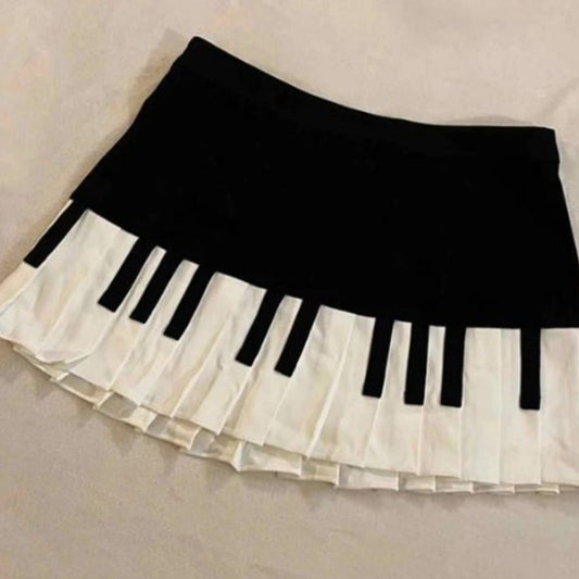 Black And White Piano Skirt