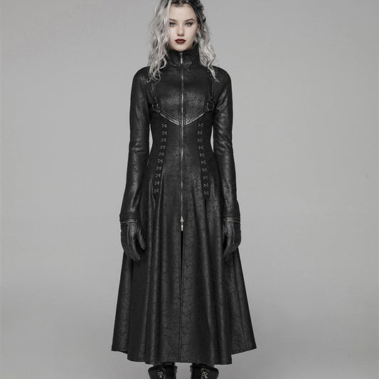Punk Cracked Leather Jacket